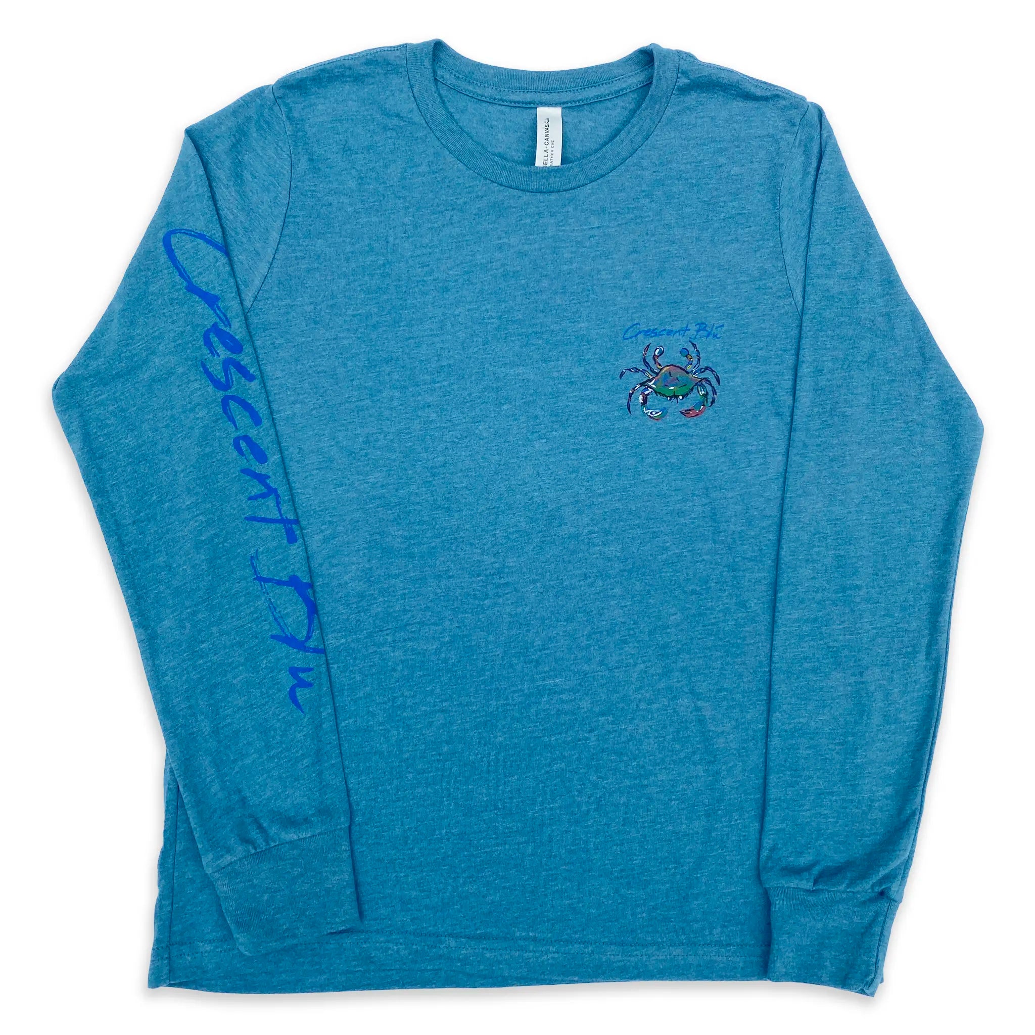 Signature Crab Youth Long Sleeve T-Shirt – Cotton Blend