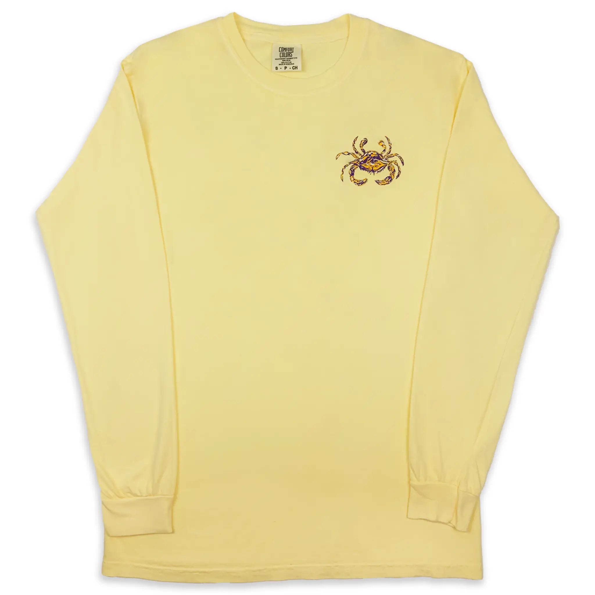 Crescent Blu adult long sleeve t-shirt in butter color