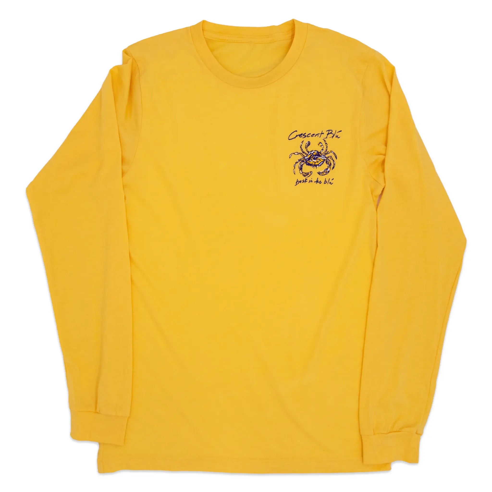 Purple & Gold Adult Long Sleeve T-Shirt - Cotton Blend