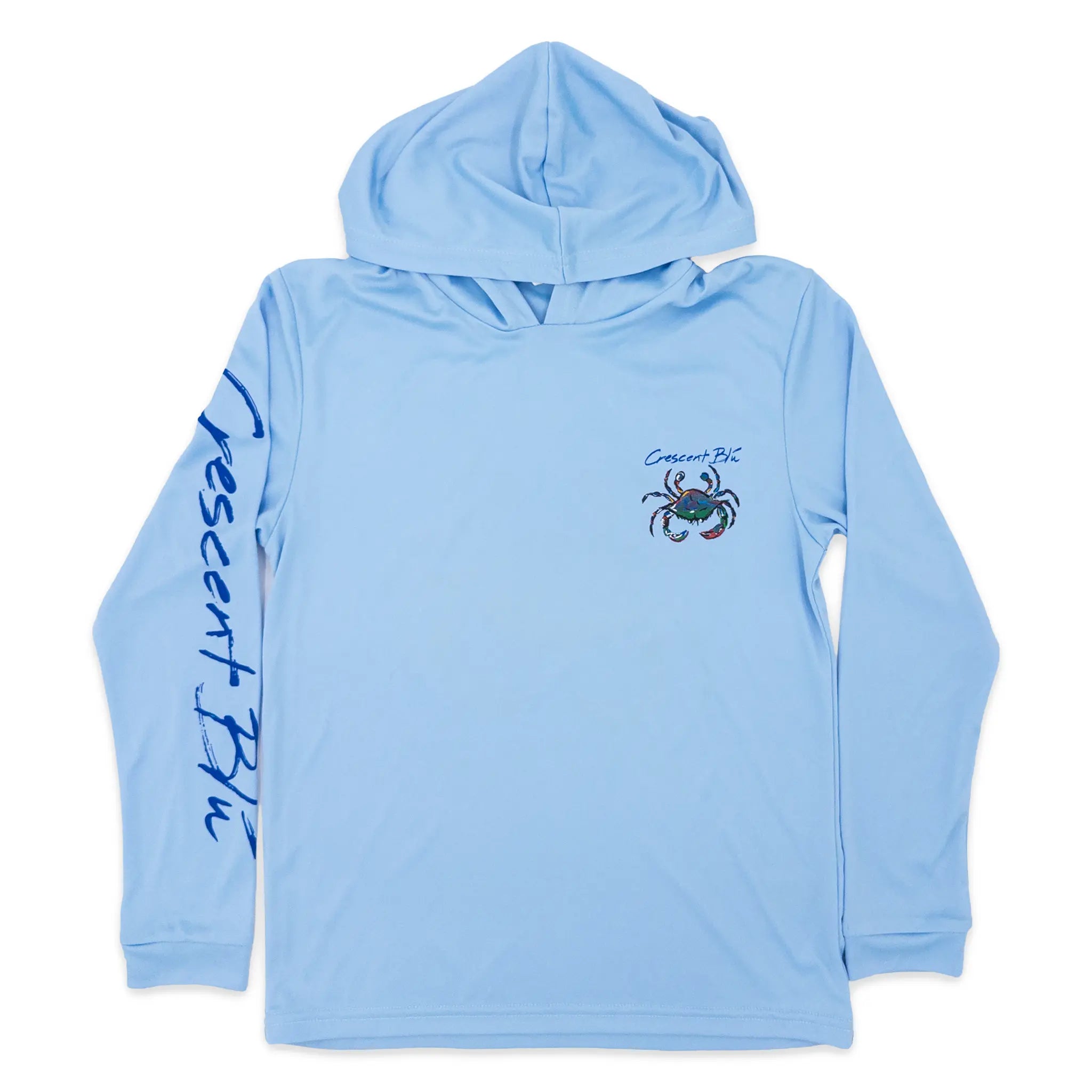 Signature Crab Youth Long Sleeve T-Shirt – Hooded Sun Shirt