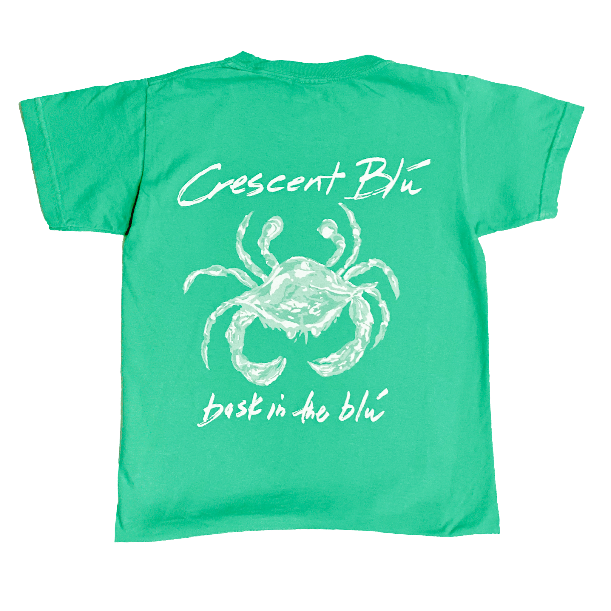 Distressed White Crab Youth Short Sleeve T-Shirt