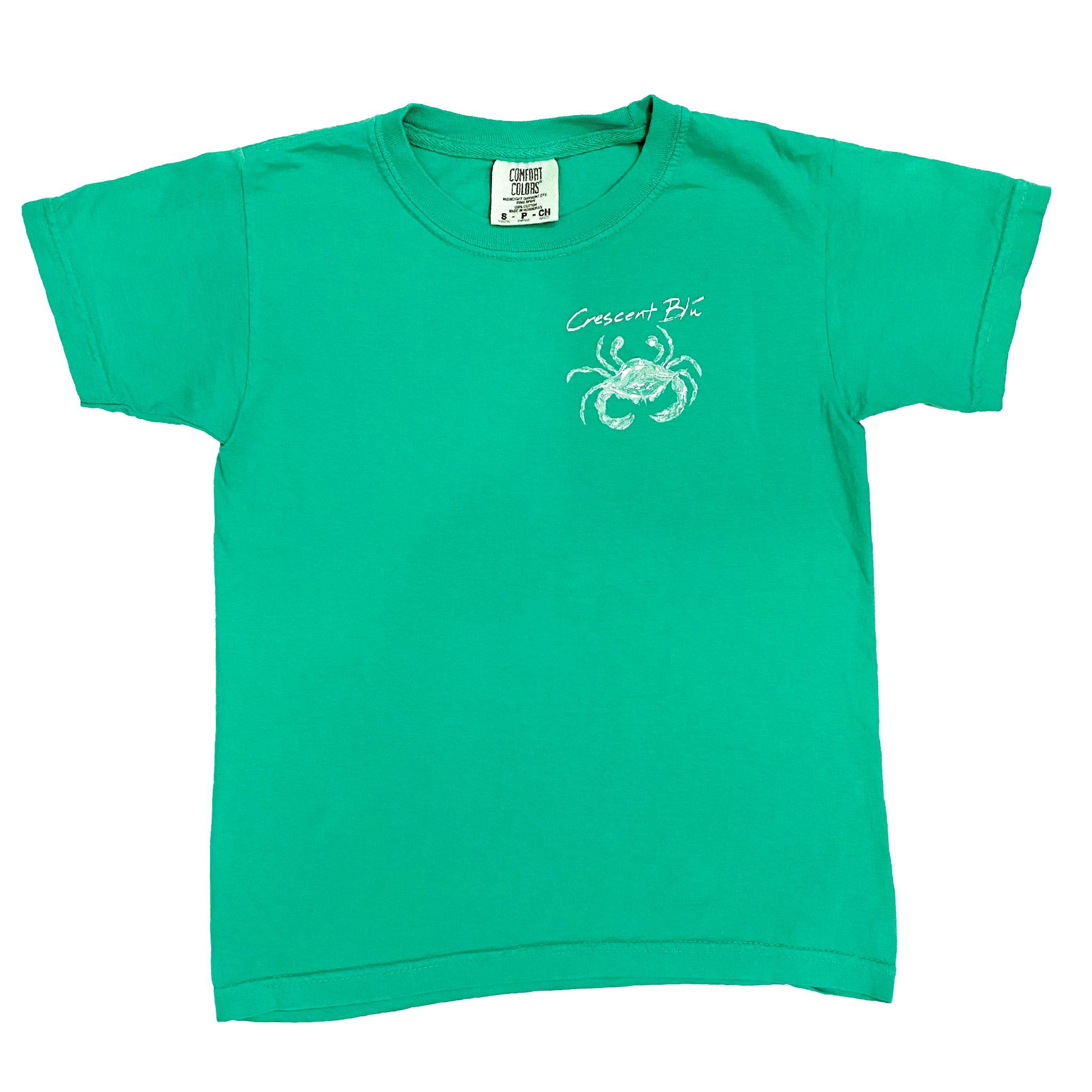 Distressed White Crab Youth Short Sleeve T-Shirt