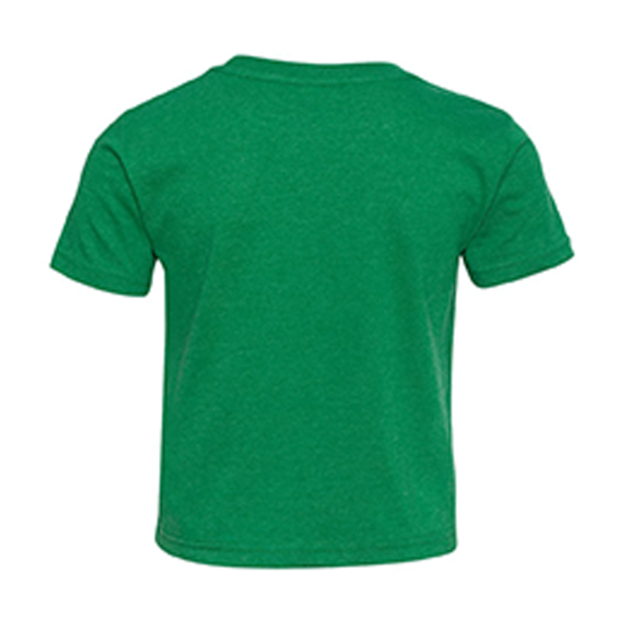 Vintage Green toddler tee, back view with no print, cotton-blend fabric.