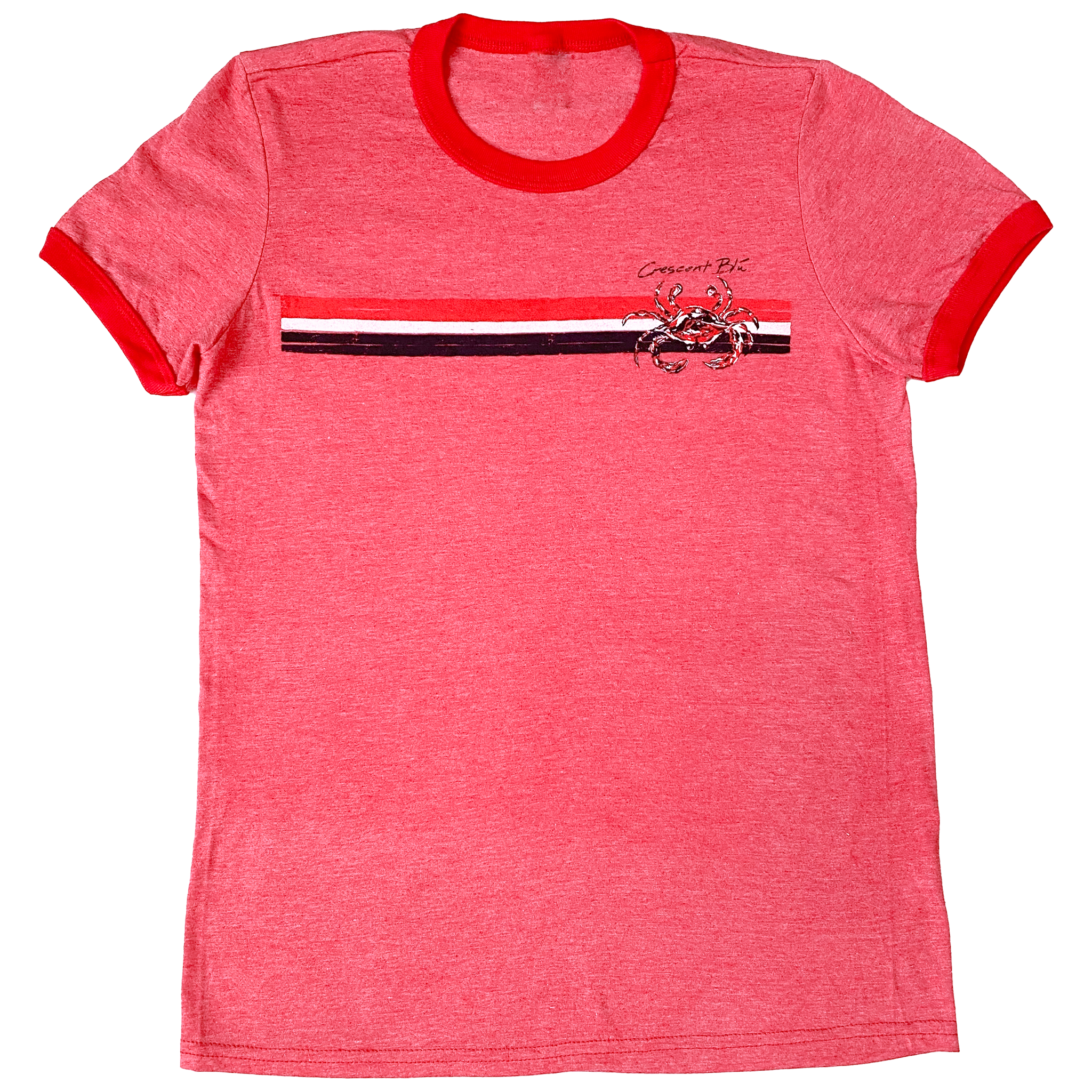 Red, White, and Blue Adult Retro Ringer T-shirt