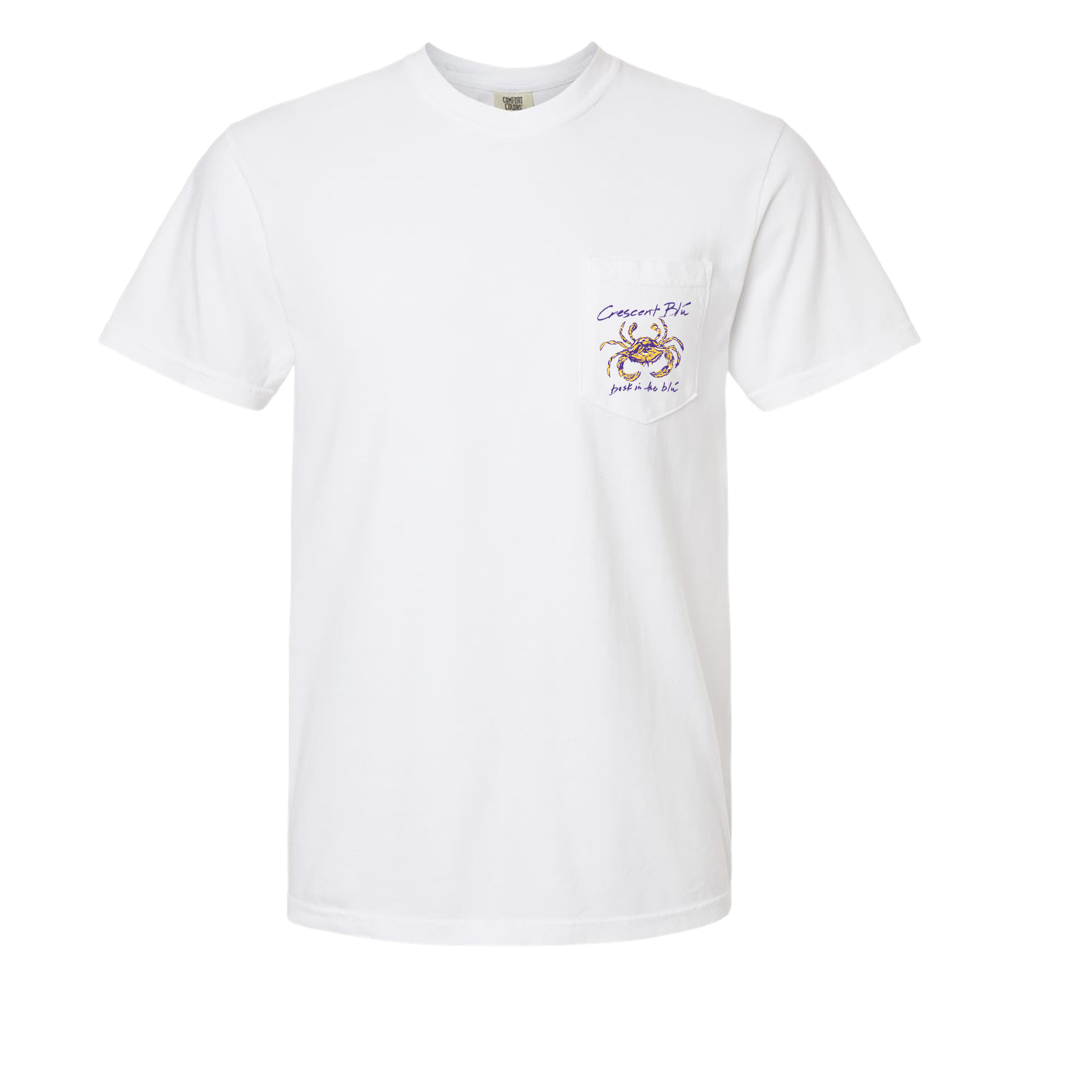 Purple & Gold Short Sleeve Pocket T-Shirt – Ringspun Cotton