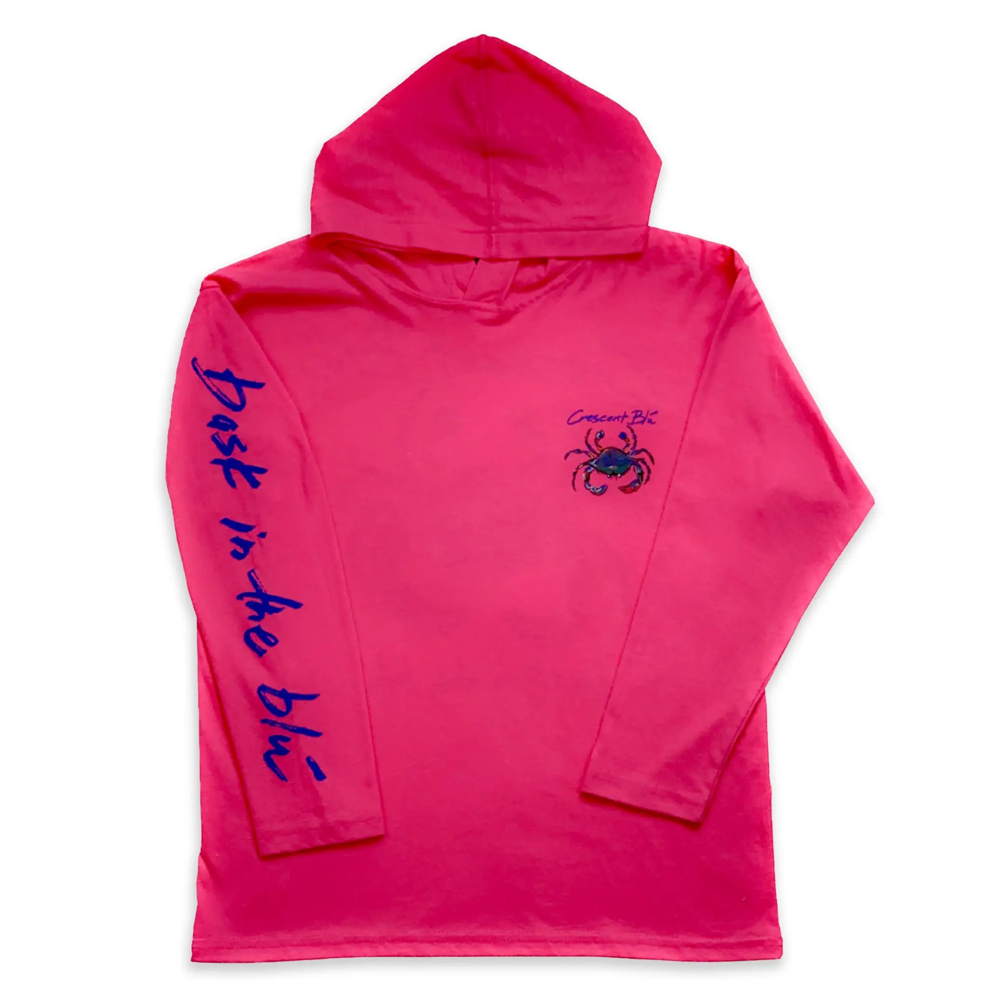 Hot pink youth hoodie t-shirt