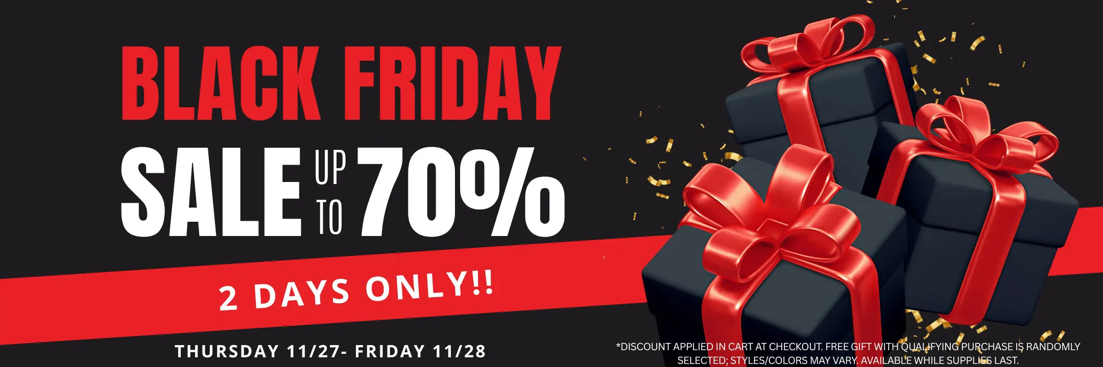 Black Friday starts now up to 70% off