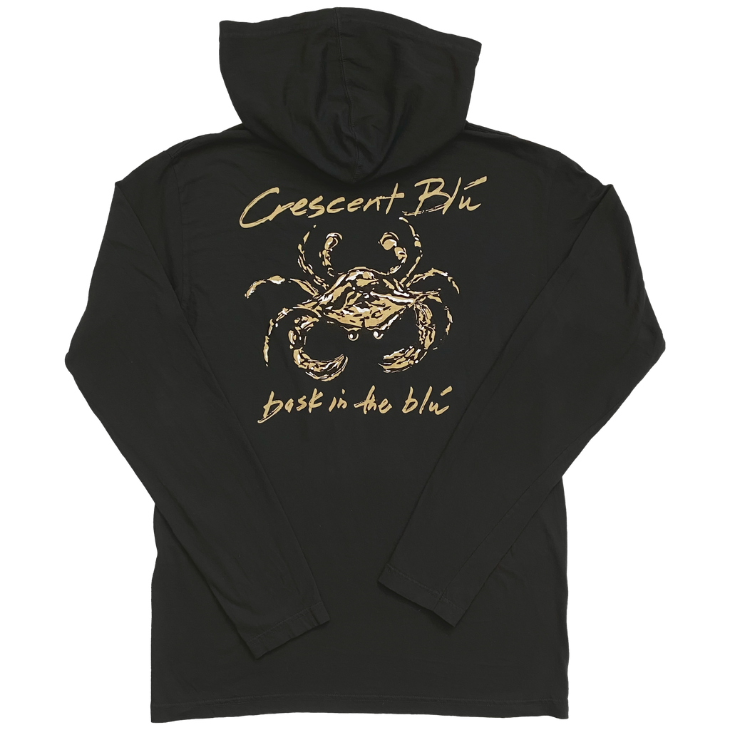 Black hoodie best sale with gold writing