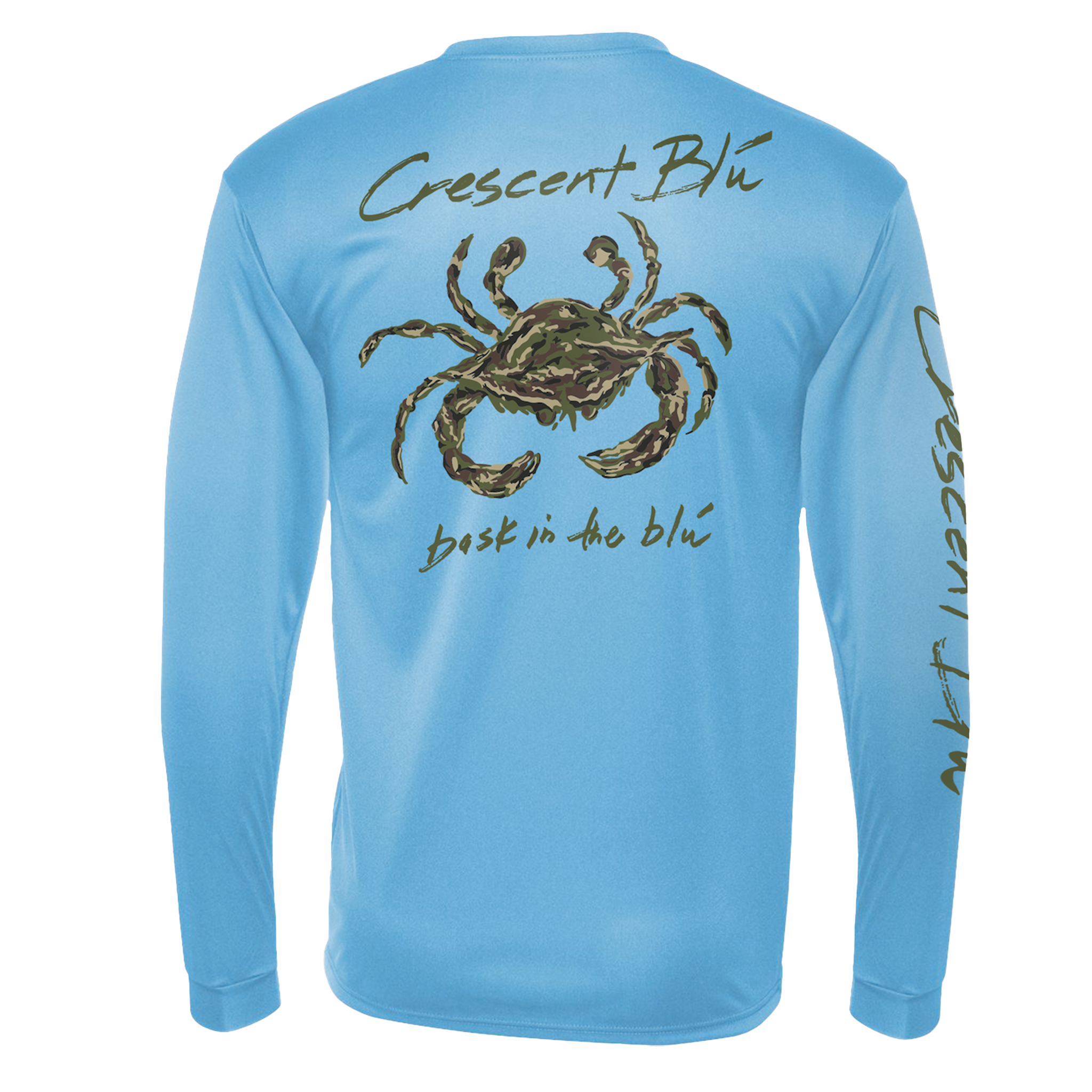 Camo Crab Adult Performance Long Sleeve T-shirt