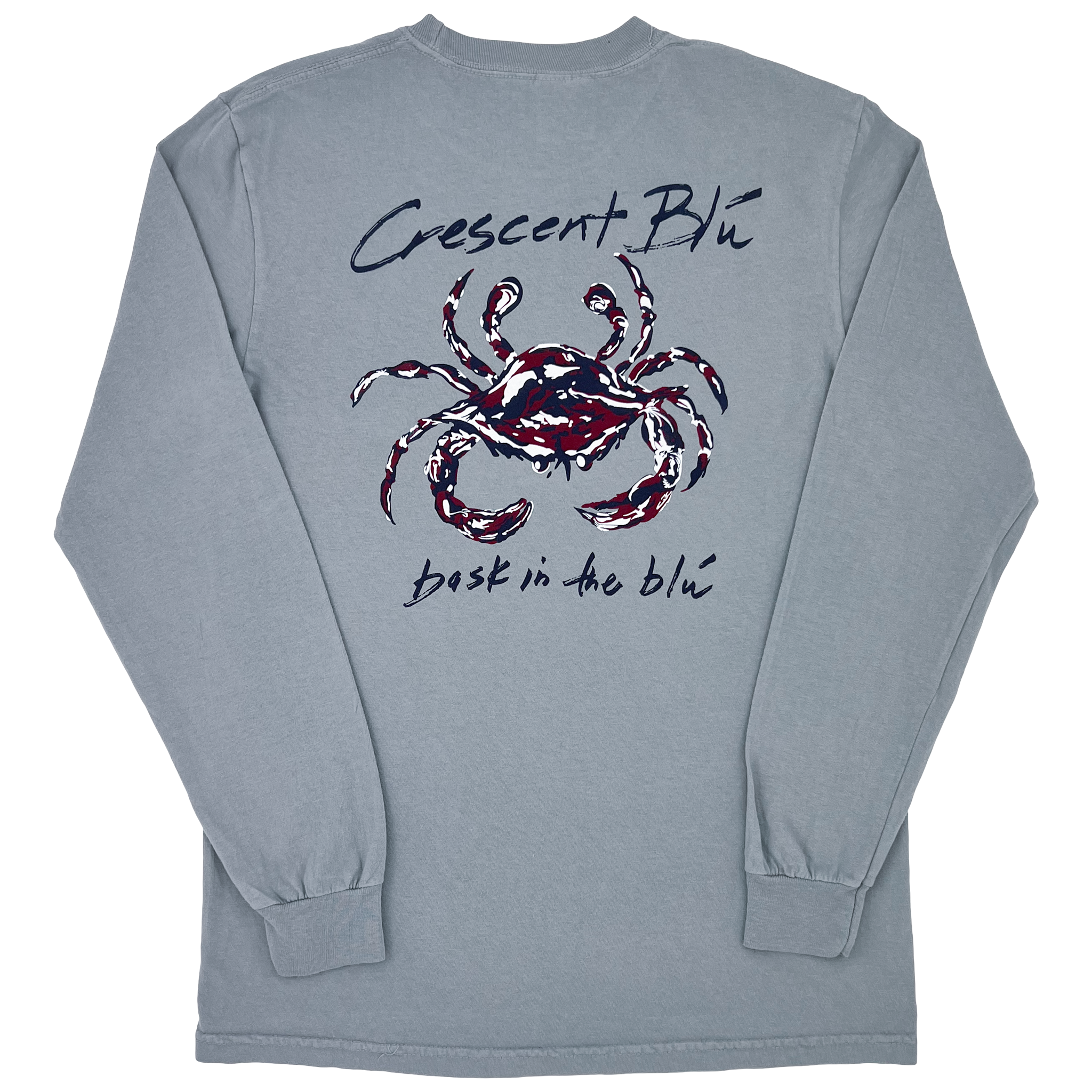 Crimson and Navy Crab Long Sleeve T-shirt