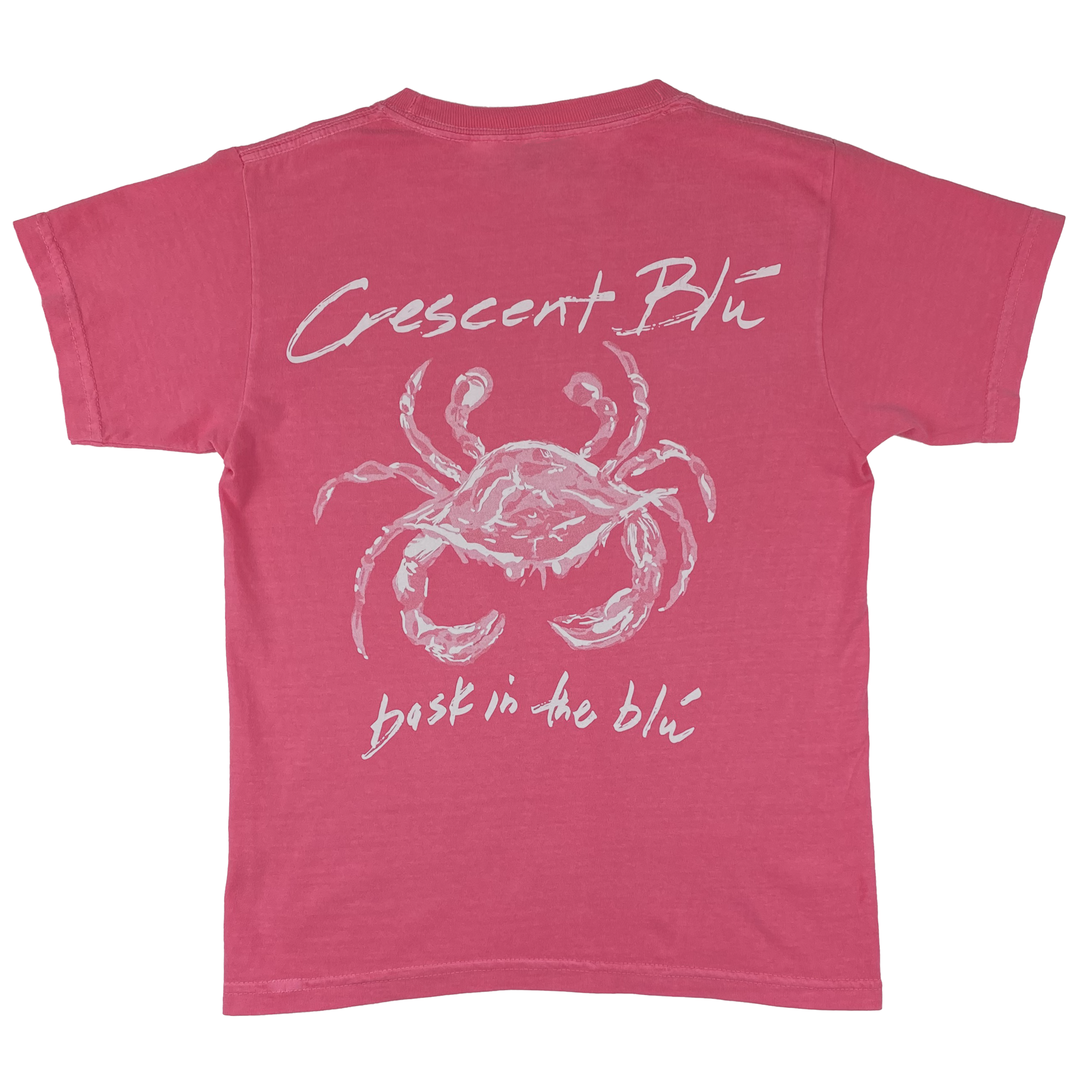 Distressed White Crab Youth Short Sleeve T-shirt