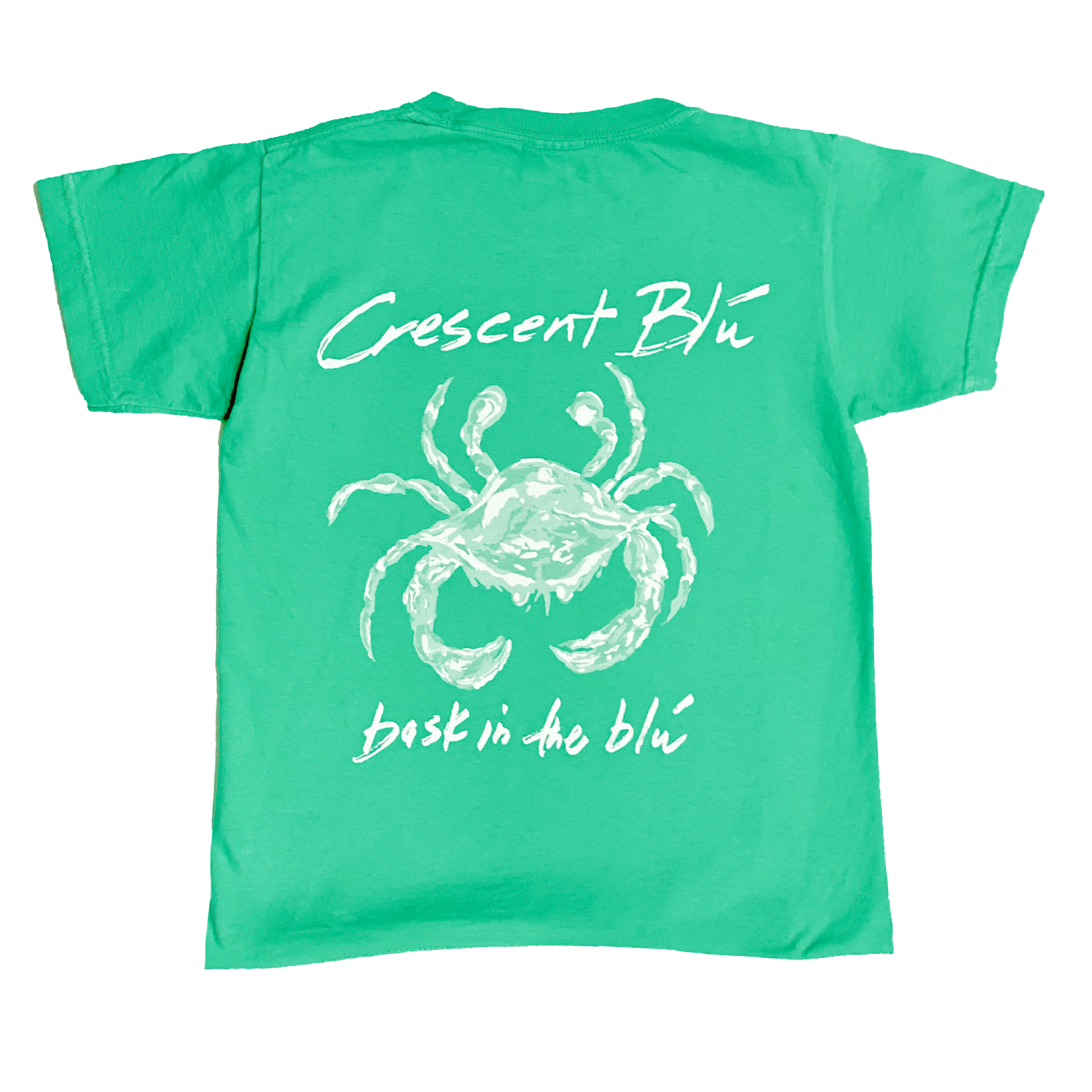 Distressed White Crab Youth Short Sleeve T-shirt
