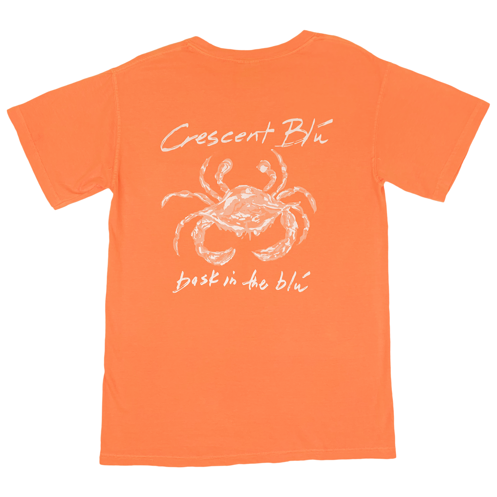 Distressed White Crab Adult Short Sleeve T-shirt
