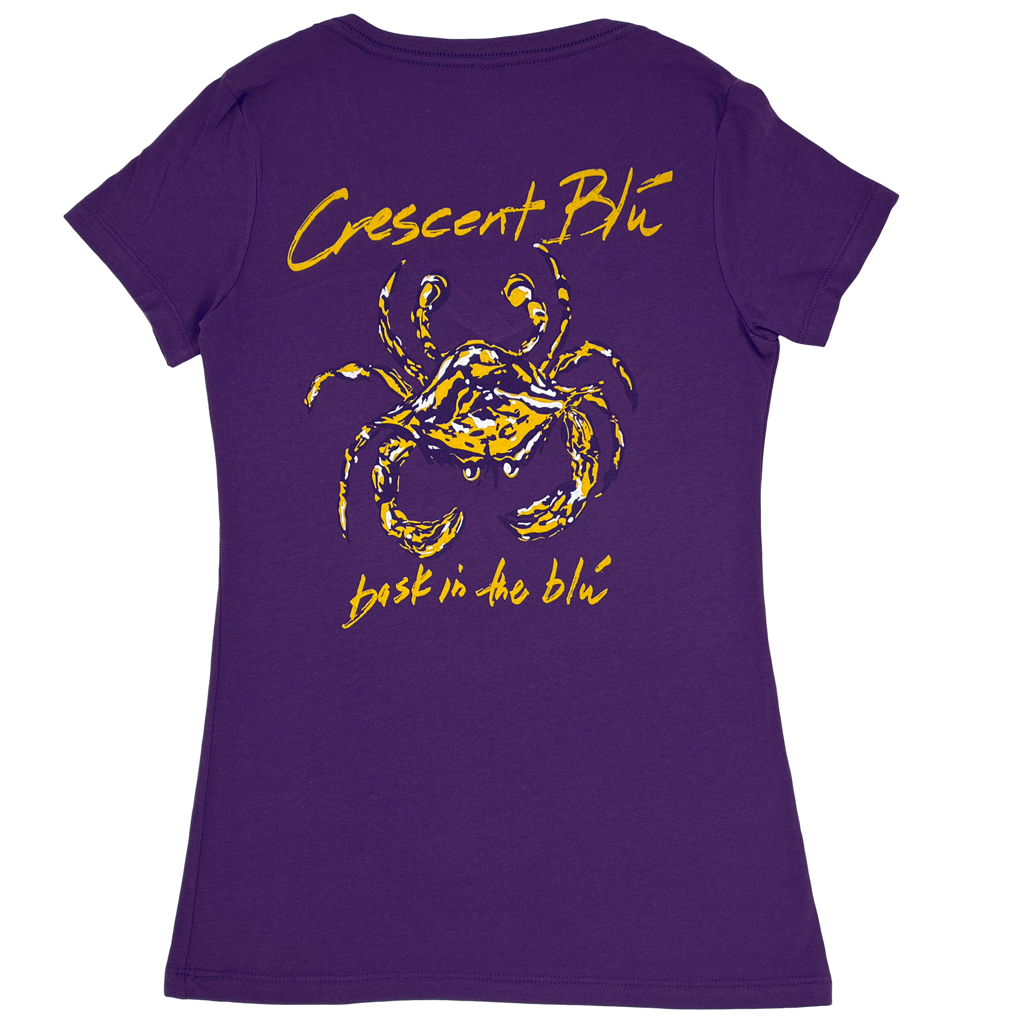 Purple & Gold Ladies cut V-neck Short Sleeve T-shirt
