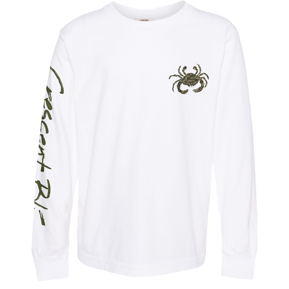 Camo Crab Youth Long Sleeve T-shirt
