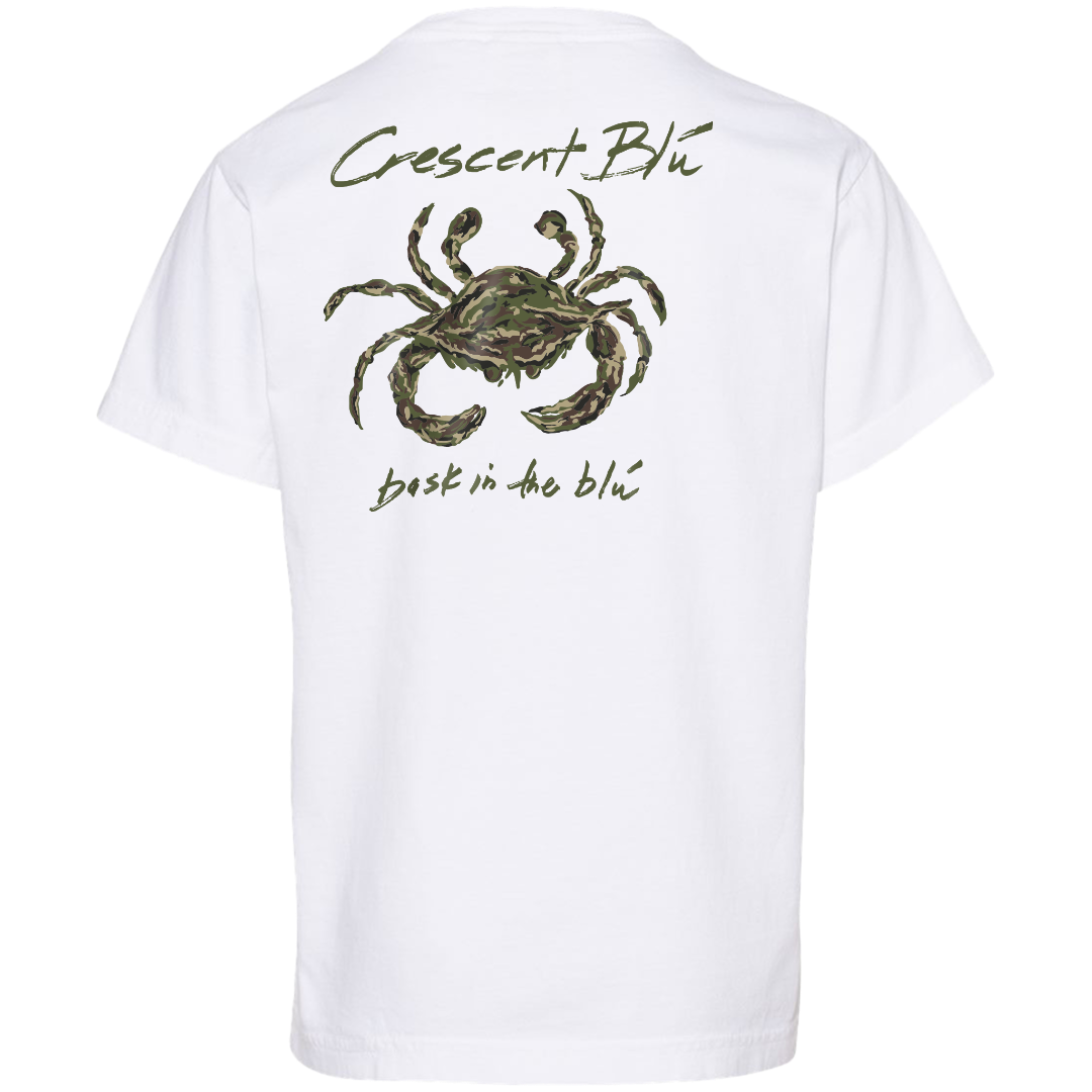 Camo Crab Youth Short Sleeve T-shirt