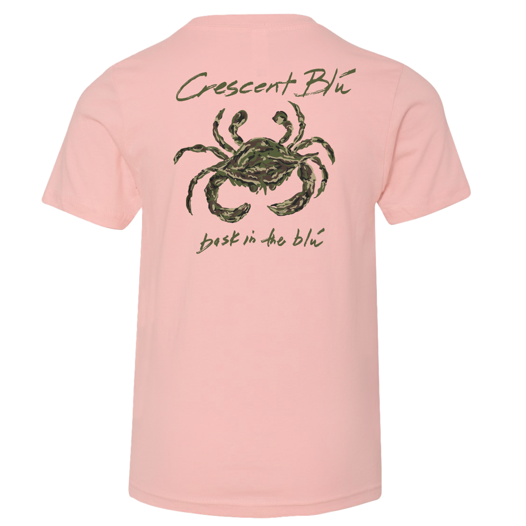Camo Crab Youth Short Sleeve T-Shirt